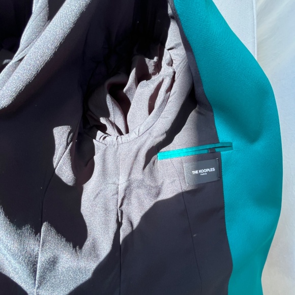 The Kooples (1) deep turquoise satiny blazer, EUC (Small) - Picture 9 of 16